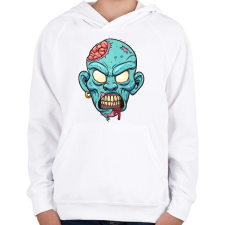 PRINTFASHION Zombie from the hood - Gyerek kapucnis pulóver - Fehér gyerek pulóver, kardigán