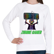 PRINTFASHION Zombie Gamer (PC) - Női pulóver - Fehér női pulóver, kardigán