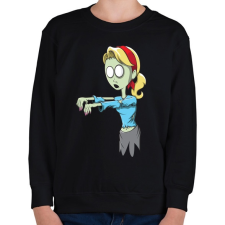 PRINTFASHION Zombie girl - Gyerek pulóver - Fekete gyerek pulóver, kardigán
