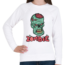 PRINTFASHION Zombie - Női pulóver - Fehér női pulóver, kardigán