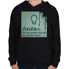 PRINTFASHION Zombies - Gyerek kapucnis pulóver - Fekete gyerek pulóver, kardigán