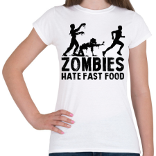 PRINTFASHION Zombies hate - Női póló - Fehér női póló