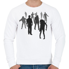 PRINTFASHION Zombik - Férfi pulóver - Fehér férfi pulóver, kardigán
