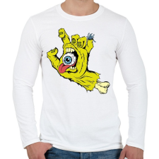 PRINTFASHION Zombikéz - Férfi hosszú ujjú póló - Fehér férfi póló