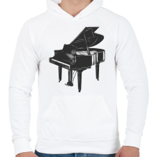 PRINTFASHION Zongora - Férfi kapucnis pulóver - Fehér női pulóver, kardigán