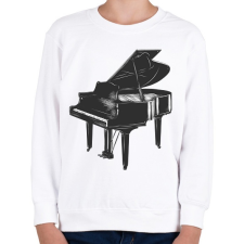 PRINTFASHION Zongora - Gyerek pulóver - Fehér gyerek pulóver, kardigán