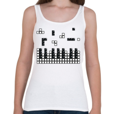 PRINTFASHION Zongora - Női atléta - Fehér női trikó