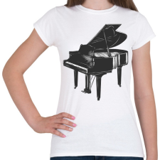 PRINTFASHION Zongora - Női póló - Fehér női póló