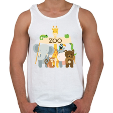 PRINTFASHION Zoo - Férfi atléta - Fehér atléta, trikó