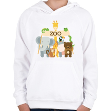 PRINTFASHION Zoo - Gyerek kapucnis pulóver - Fehér gyerek pulóver, kardigán