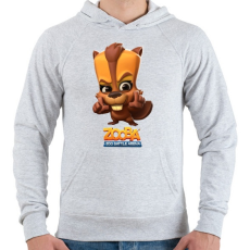 PRINTFASHION Zooba - Besty  - Férfi kapucnis pulóver - Sport szürke