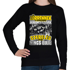 PRINTFASHION Zörrennek a szerszámok, peregnek az évek. Szerelés nélkül nincs élet! - Női pulóver - Fekete