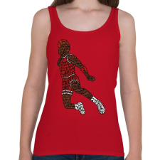 PRINTFASHION Zsákolás - Női atléta - Cseresznyepiros női trikó