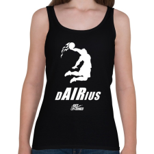 PRINTFASHION Zsákolókirály dAIRius - Női atléta - Fekete női trikó