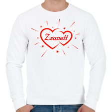 PRINTFASHION Zsanett - Férfi pulóver - Fehér férfi pulóver, kardigán