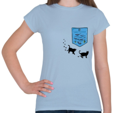 PRINTFASHION Zseb akvárium - Női póló - Világoskék női póló