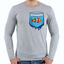 PRINTFASHION Zseb hal - Férfi hosszú ujjú póló - Sport szürke férfi póló