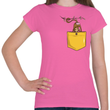 PRINTFASHION ZSEB-Majom fenék - Női póló - Rózsaszín női póló