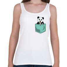 PRINTFASHION ZSEB-Panda - Női atléta - Fehér