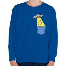 PRINTFASHION ZSEB-UFO - Gyerek pulóver - Királykék