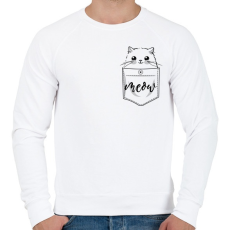 PRINTFASHION Zsebcica - Férfi pulóver - Fehér