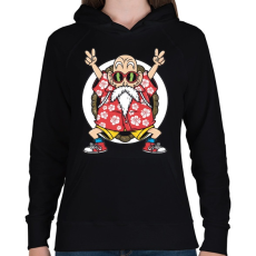 PRINTFASHION Zseniális teknős - Női kapucnis pulóver - Fekete