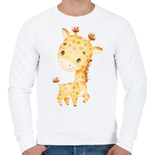 PRINTFASHION Zsiráf  - Férfi pulóver - Fehér férfi pulóver, kardigán