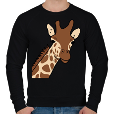 PRINTFASHION zsiráf - Férfi pulóver - Fekete