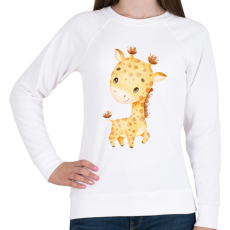 PRINTFASHION Zsiráf  - Női pulóver - Fehér