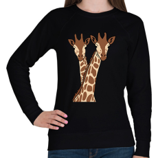 PRINTFASHION zsiráf - Női pulóver - Fekete