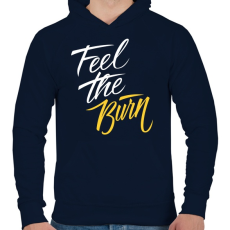 PRINTFASHION Zsírégetés - Férfi kapucnis pulóver - Sötétkék