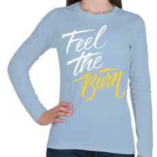 PRINTFASHION Zsírégetés - Női hosszú ujjú póló - Világoskék