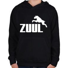 PRINTFASHION Zuul - Gyerek kapucnis pulóver - Fekete