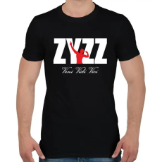PRINTFASHION Zyzz - Veni Vidi Vici 2 - Fehér - Férfi póló - Fekete