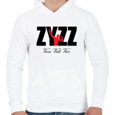 PRINTFASHION Zyzz - Veni Vidi Vici 2 - Fekete - Férfi kapucnis pulóver - Fehér