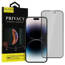Privacy iPhone 12 / 12 Pro Privacy kijelzővédő üvegfólia fekete mobiltelefon kellék