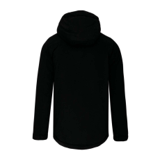 PROACT bársonyos tapintású unisex kapucnis kabát PA240, Black/White-2XL