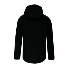 PROACT bársonyos tapintású unisex kapucnis kabát PA240, Black/White-M férfi kabát, dzseki