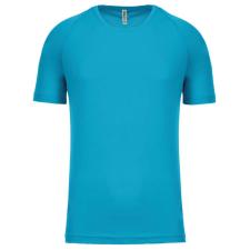PROACT férfi környakas raglános rövid ujjú sportpóló PA438, Light Turquoise-S férfi póló