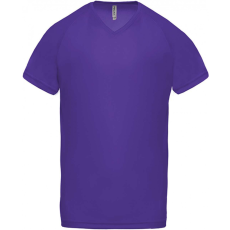 PROACT Férfi póló Proact PA476 Men’S v-neck Short Sleeve Sports T-Shirt -3XL, Violet