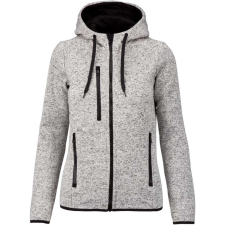 PROACT Női kabát Proact PA366 Ladies’ Heather Hooded Jacket -XS, Light Grey Mélange női dzseki, kabát