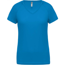 PROACT Női póló Proact PA477 Ladies’ v-neck Short Sleeve Sports T-Shirt -M, Sporty Royal Blue