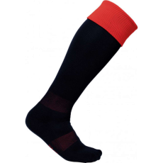 PROACT PA0300 hosszú szárú sportzokni kontrasztos színű felsö résszel Proact, Black/Sporty Red-39/42