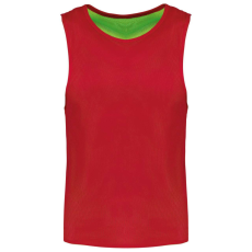 PROACT PA048 két rétgű, eltérő színű gyerek ujjatlan kifordítható sportpóló Proact, Sporty Red/Fluorescent Green-10/14