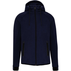 PROACT PA358 kapucnis cipzáras vastag sztreccs férfi pulóver Proact, French Navy Heather-XS