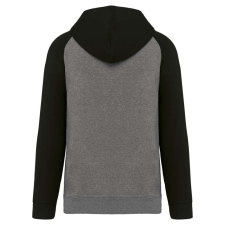 PROACT PA369 kétszínű raglán ujjú kapucnis pulóver Proact, Grey Heather/Black-2XL férfi pulóver, kardigán