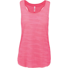 PROACT PA4009 laza szabású sporthátú ívelt aljú Női ujjatlan sportpóló Proact, Fluorescent Pink-M
