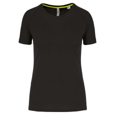 PROACT PA4013 rövid ujjú környakas Női sportpóló Proact, Black-S