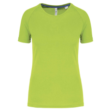 PROACT PA4013 rövid ujjú környakas Női sportpóló Proact, Lime-M