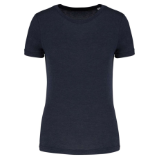 PROACT PA4021 rövid ujjú környakas Női triblend sportpóló Proact, French Navy Heather-XS